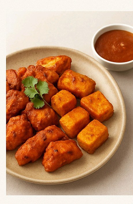 Marinated chicken and paneer